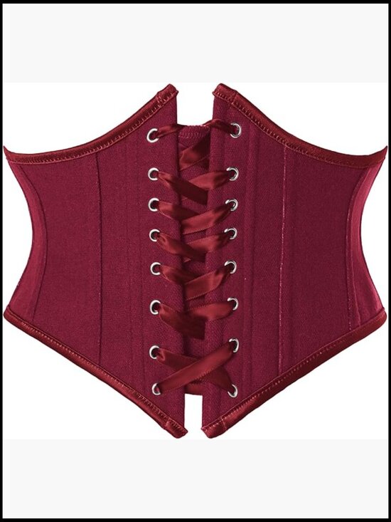 Underbust Corset Belt Lace Up Renaissance Boned Waist Belt